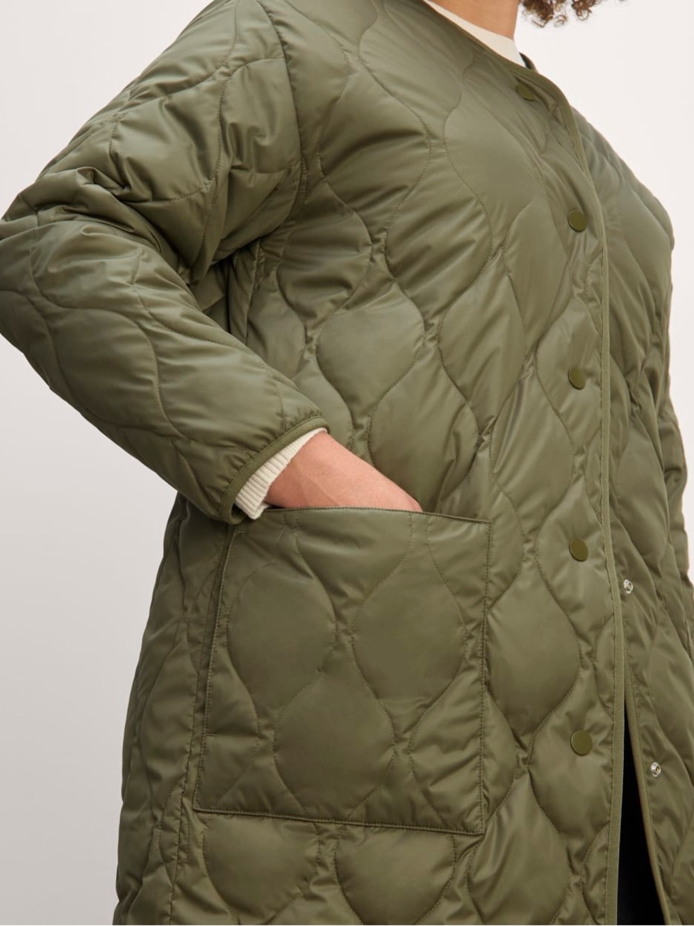 Everlane The Long Quilted Liner Coat in Kalamata Green XL - Picture 5 of 14